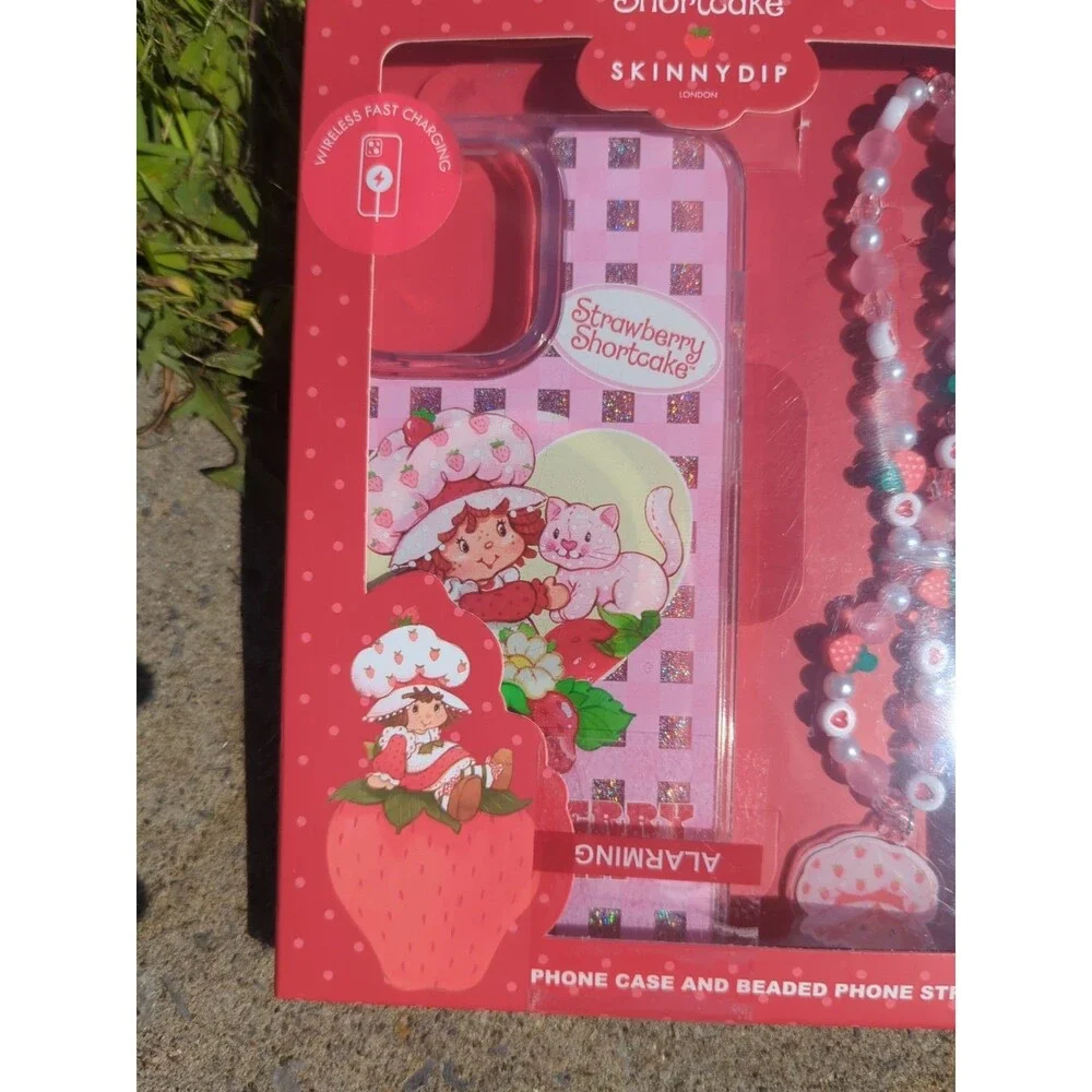 Strawberry Shortcake X Skinny Dip iPhone 13/14 Pro Max Phone Case & Beaded Strap